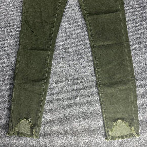Articles of Society Jeans Womens 26 Skinny Green Cotton Stretch Step Hem Folsom - Picture 2 of 10